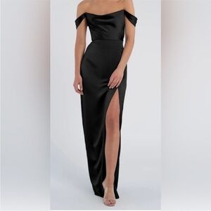 Jenny Yoo Sawyer Black Satin size 8